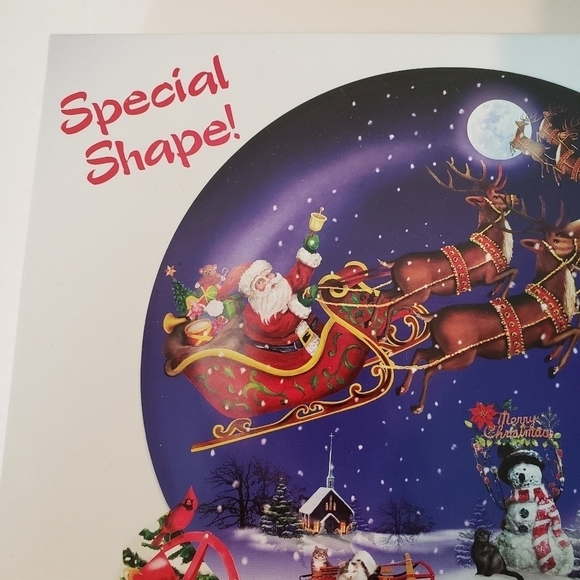 Sunsout Santa's Snowy Ride Shaped Jigsaw Puzzle Snow Globe Christmas - Picture 5 of 7